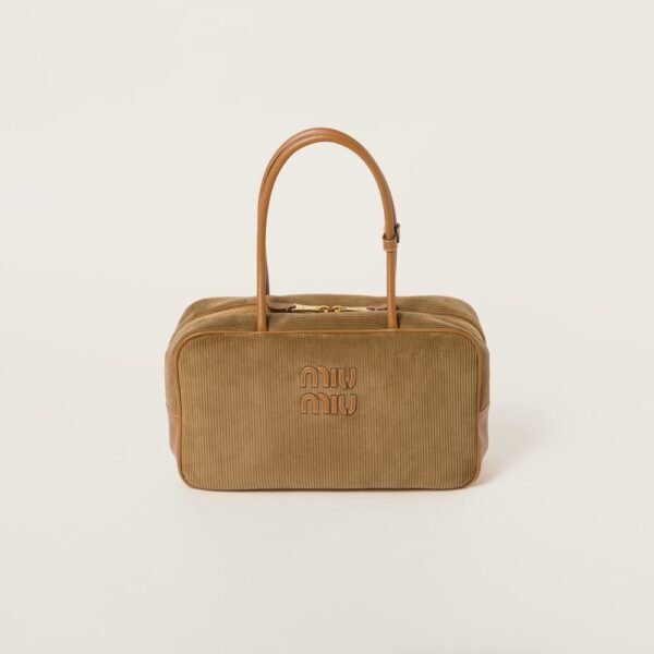 Beau corduroy top-handle bag