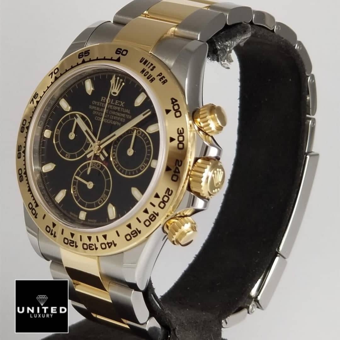 Rolex Daytona 116523 "Black Rolesor" Signature Replica 1:1 Yeni Proje 1 33 Rolex Daytona Gold & Steel Black 116503 Replica Gold Button & Crown Pusher
