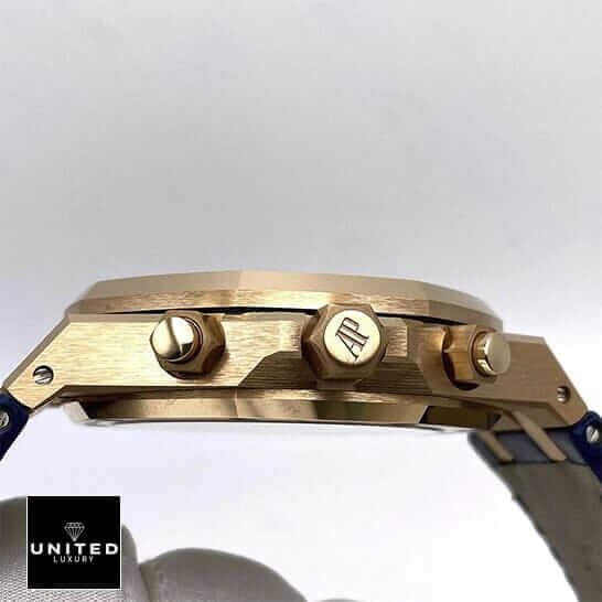 Audemars Piguet Royal Oak Offshore Chronograph 26401RO "Blue Leather" Supreme Replica Edition ap 50th anniversay blue dial 3 ap-50th-anniversay-blue-dial-3