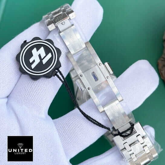 Audemars Piguet Royal Oak "Jumbo" Extra-Thin 16202ST "Green Dial" First-Class Clone ap green dial jumbo clasp