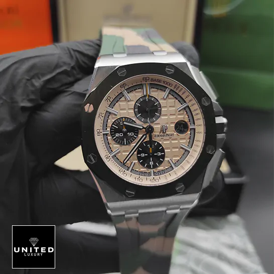 Audemars Piguet Royal Oak Chronograph 26331ST "Silver-Toned Dial" Perfect Duplicate 1:1 ap leather strap
