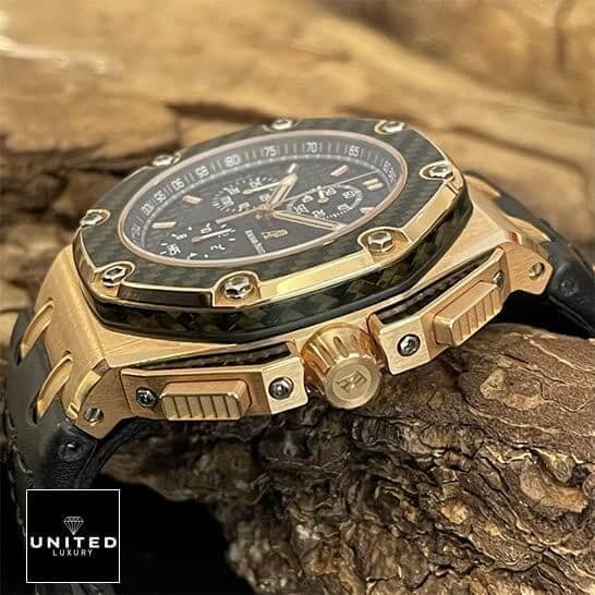 Audemars Piguet Royal Oak Offshore 26030IO.OO.D001IN.01 "Juan Pablo Montoya" True Replica 1:1 ap montoya replica4 Ap montoya gold case replica push button