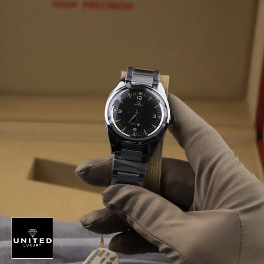 Omega Seamaster Railmaster Steel 220.10.38.20.01.002 Masterpiece Replica omega seamaster 220.10.38.20.01.002 replica front Omega Seamaster 220.10.38.20.01.002 Steel Replica on the hand