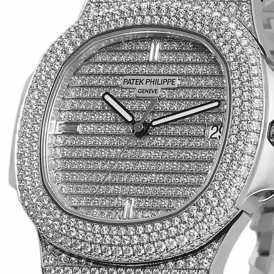 Patek Philippe Nautilus 5719/10G-010 "Diamond" Swiss Super Clone patek 5719 diamond replica2 patek-5719-diamond-replica2