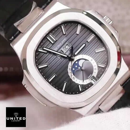 Patek Philippe Annual Calendar Chronograph 5960P-016 "Platinum Grey Dial" Deluxe Replica Edition patek grey leather replica 5 patek-grey-leather-replica-5