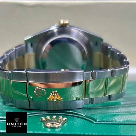 Rolex Datejust 126333-0005 Yellow Gold & Steel Oyster Bracelet Replica Fold Clasp on the Rolex Logo