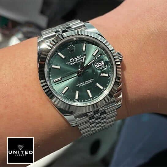 Rolex Datejust 126300 "Mint Green" Handcrafted Replica Edition rolex 41mm green dial 1 Rolex Datejust 126300 "Mint Green" Handcrafted Replica Edition rolex 41mm green dial 1