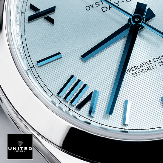 Rolex Day-Date 228206-0002 "Oyster Bracelet" Authentic Copy 1:1 rolex day dat e228206 stainless steel blue diagonal dial oyster