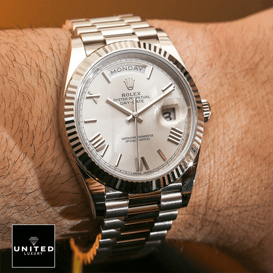 Rolex Day-Date 228239 Watch on the wirst