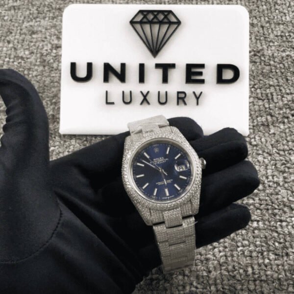 Rolex Datejust 126300 “Iced Out Blue Dial” Premium Clone Edition