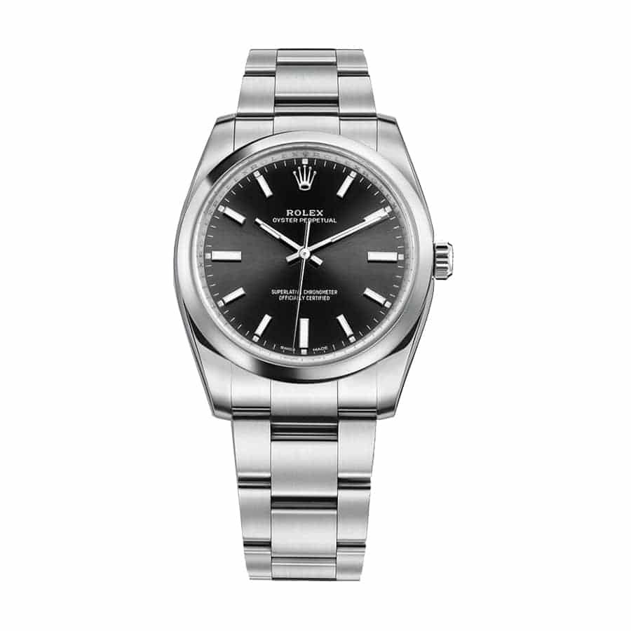 rolex-oyster-perpetual-automatic-black-dial-ladies-114200-replica-1