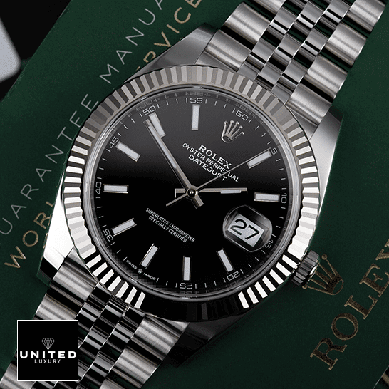 Rolex Datejust 126234 Perfect Clone Quality Rolex Datejust 126234 Black Dial Jubilee Bracelet Replica on the warranty card