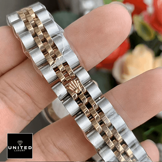 Rolex Datejust 278271 "Everose Gold" Supreme Copy 1:1 Rolex Everose Gold Jubilee Bracelet 278271 Replica on the hand