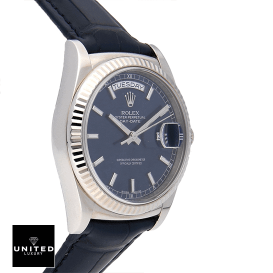 Rolex Day-Date 118139-0004 V5 Stainless Steel Case Blue Dial Replica