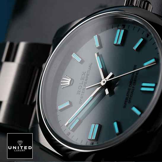 Rolex Oyster Perpetual 126000 "Turquoise Blue Dial" First-Class Replica Rolex Perpetual 126000 Turquoise Dial Stick Dot Luminos İndices Replica